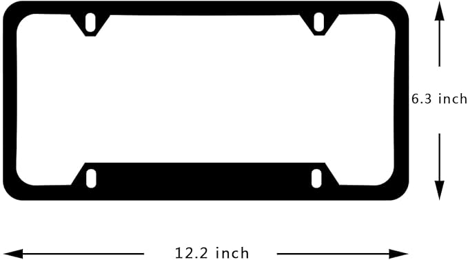 American Flag License Plate Frame Metal Auto Plate Holders Covers Personalized Car Accessories (Flag-1)