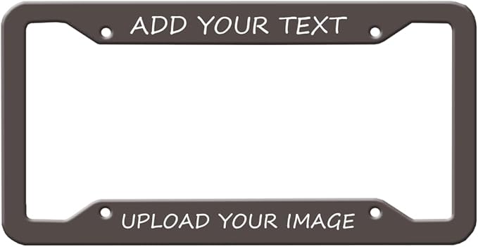 Custom License Plate Frame, Personalized Your Own Text Customize Funny Metal Car Accessories License Plate Holder 4 Holes