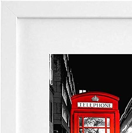 Americanflat 11x14 Picture Frame in White Set of 2 - Displays 8x10 With Mat and 11x14 Without Mat - Composite Wood with Shatter Resistant Glass - Horizontal and Vertical Formats for Wall
