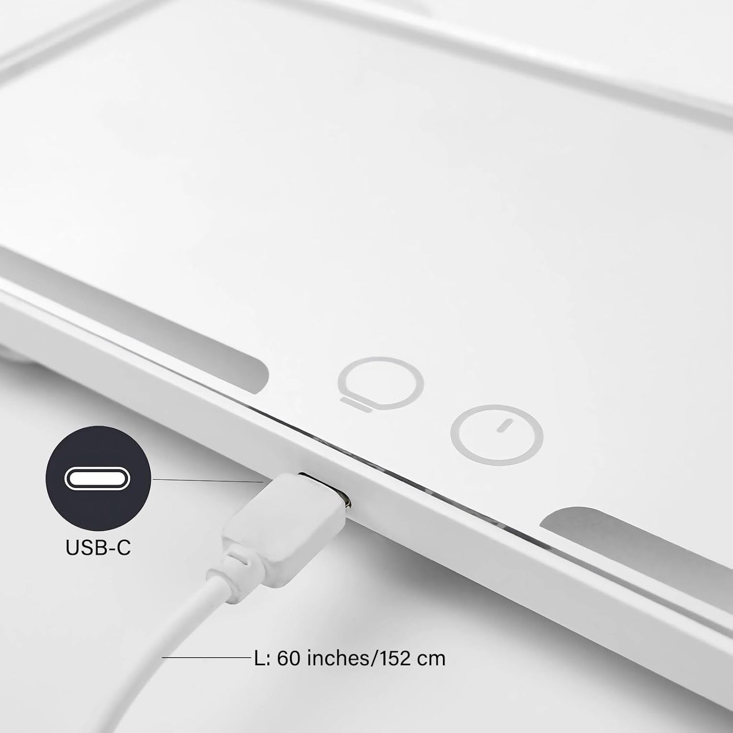 Car Sun Visor Vanity Mirror, Dimmable Touch Screen Makeup Mirrors with 3 Light Modes & 3x Magnifying for Women Detailed Makeup Universal Clip-on Rear View Sun-Shading Cosmetic Mirror (White)