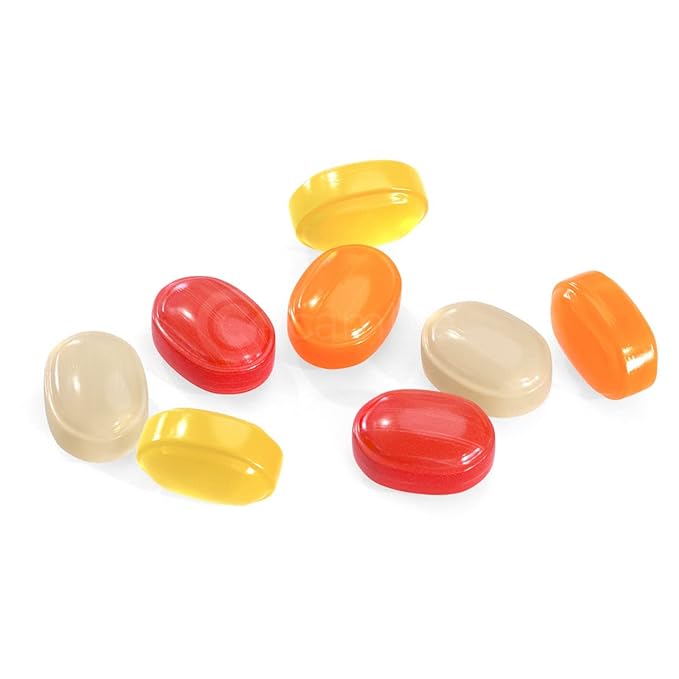 Assorted Fruit Hard Candy Individually Wrapped by Cambie, 4 lbs of Fruit Candy with a Deliciously Sweet Hard Exterior with a Soft, Decadent Filled Center