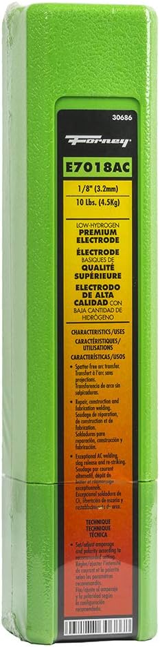 Forney 30686 E7018 AC Welding Rod, 1/8-Inch, 10-Pound