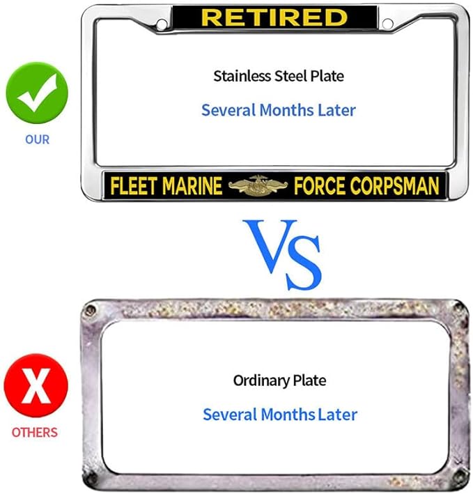 Retired Army Man License Plate Frame USA Army Pride License Plate Frame Chrome