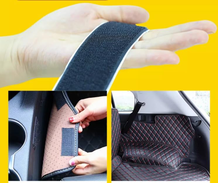 Customized Personalized Car Mats - All Weather Men's and Women's Floor mats Suitable for 99% of vehiclesPads Protection Non-Slip Leather Floor Liners (Black)