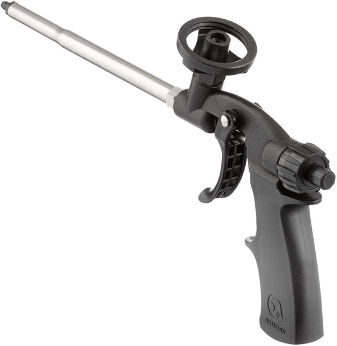 INTERTOOL Expanding Foam Spray Gun 2 Pack - PU Sealant Foam Applicator for Caulking Insulation Dispensing Filling Gaps and Cracks - Teflon Non-Stick Basket Needle tip PT-0605-2