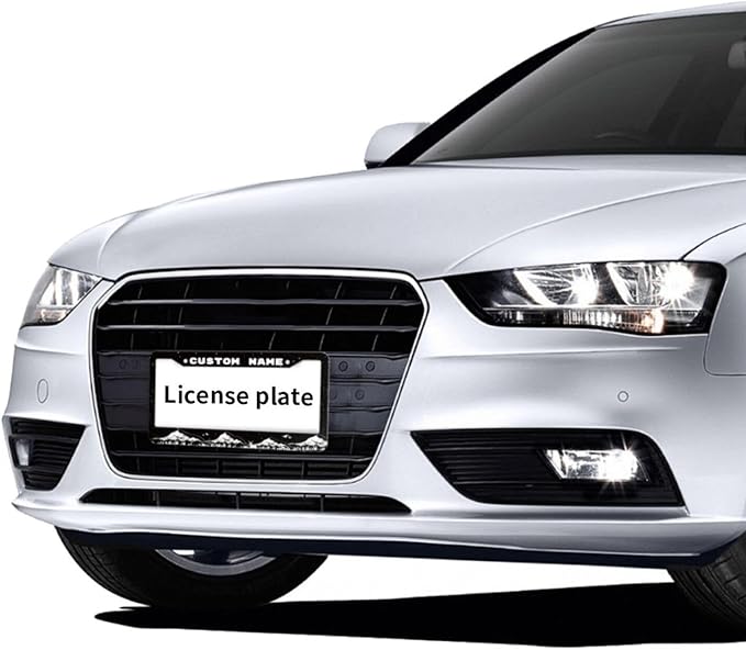 Custom License Plate Frame Adventure Mountains 2 Pack Personalized Add Text Black Custom License Plate Frame with Standard Us Canada Vehicles 12.3 X 6.3in