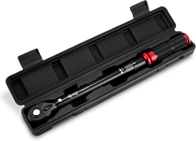 AEROFORCE 1/2-Inch Drive Torque Wrench(15-165 lb.ft / 20.4-224.4 Nm),72 Tooth Dual Direction Reversible Ratchet, Dual Range Scales, Precision Calibrated for Bike, Motorcycle and Car Repair