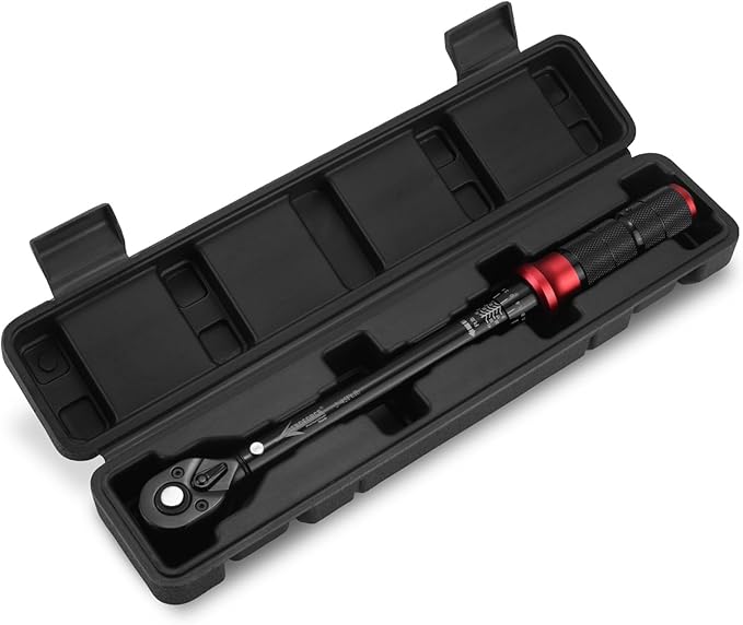 AEROFORCE 3/8-Inch Drive Torque Wrench(5-45 lb.ft / 6.8-61.2 Nm),72 Tooth Dual Direction Reversible Ratchet, Dual Range Scales, Precision Calibrated for Bike, Motorcycle and Car Repair