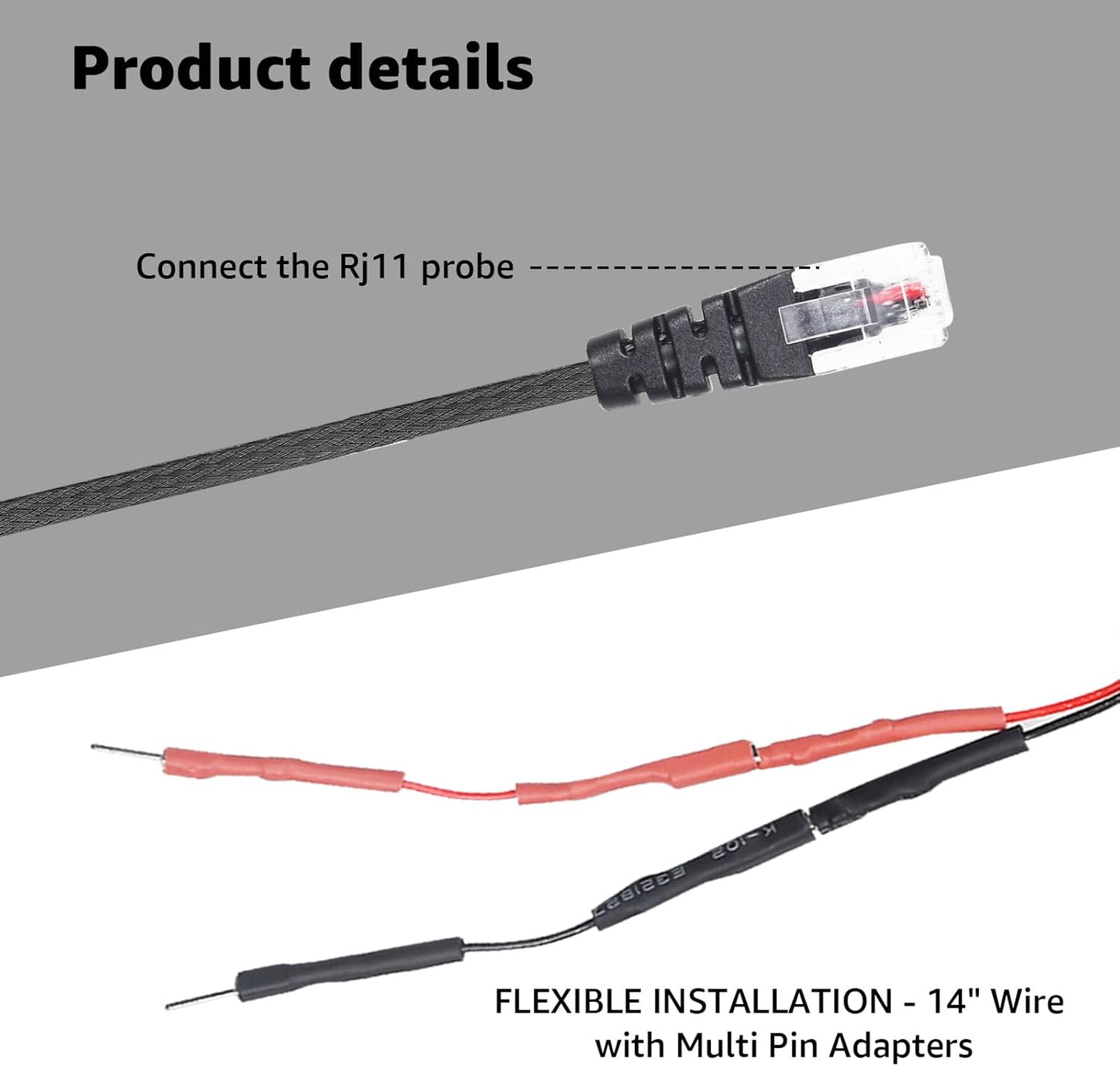 RJ11 Power Cord Compatible with Uniden Radar Mirror Wire Detectors,Model (3005201U) Fits R1 R3 R4 R7 R8 (1)