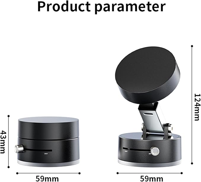 Vacuum Suction Magnetic Phone Holder 360°, Magnetic Car Phone Holder, Cell Phone Car Mount and Holders for Car/Gym/Mirrors/Smooth Surface, Compatible for Magsafe iPhone 12/13/14/15/16/17