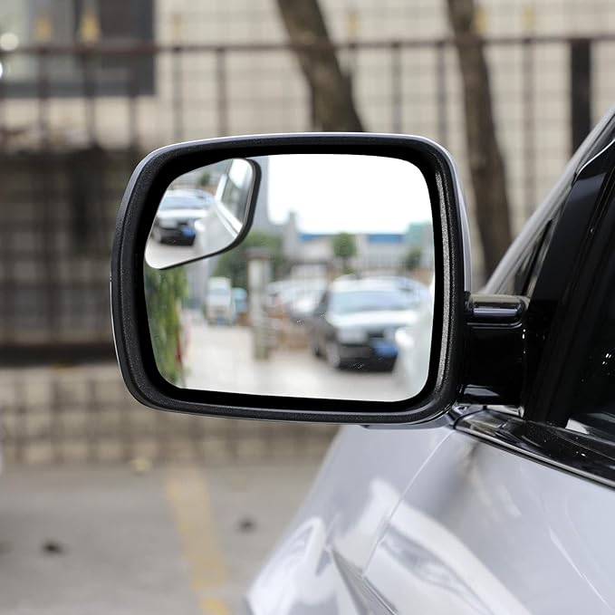 2 pcs Blind Spot Mirrors, HD Glass Convex 360° Wide Angle Side Rear View Mirror with ABS Housing for Cars SUV and Trucks