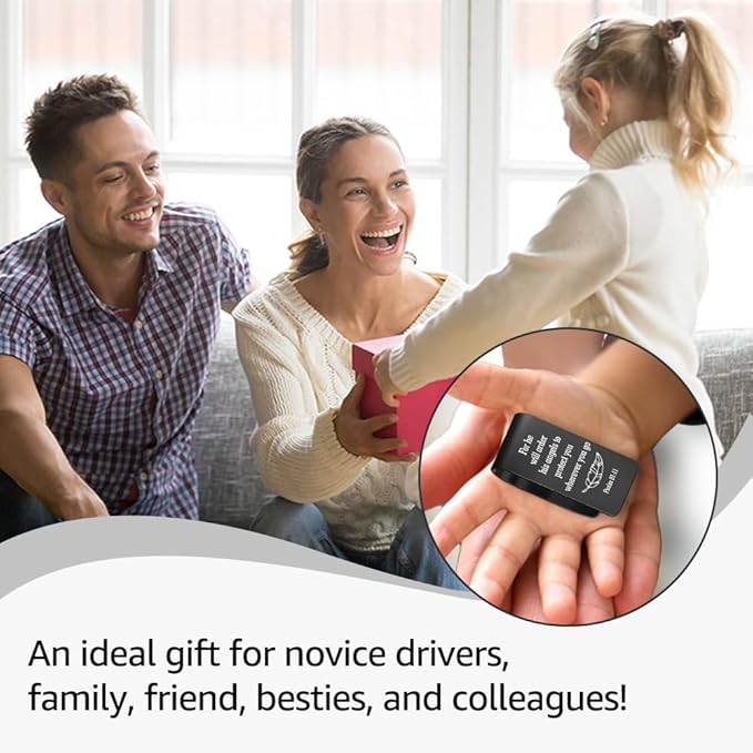 for He Will Order His Angels to Protect You Black Engraved Stainless Steel Car Visor Clip, Psalm 91:11, Guardian Angel Visor Clips for Cars, Safe Driving Gifts for Family Friend