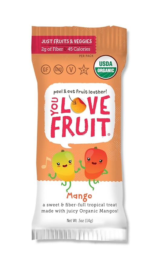 YOU LOVE FRUIT - Fruit Snacks Variety Pack 30 count, 100% Natural Gluten-Free, Vegan, Low Carb, Low Fat Fruit Kosher Snacks for Kids, College Students, Teachers and Offices, Healthy Fruit Snacks (passion fruit, super berry, mango)