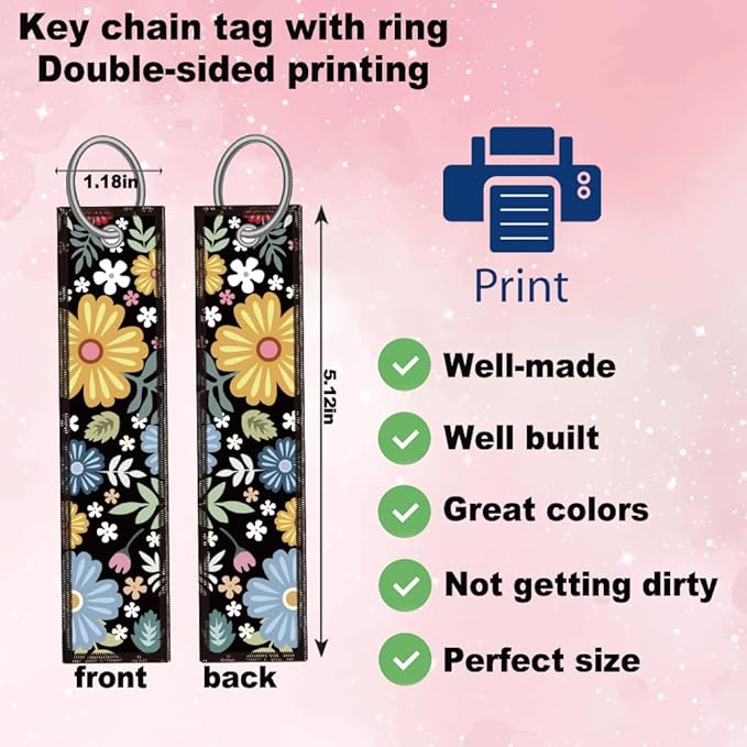 2pcs Hippie Flowers Floral License Plate Frame for Women,Yellow Black Plant Theme Floral car Decorative tag Frames Girly,Nature Flowers Floral License Plate Cover Holder for Vehicle with tag Keychain
