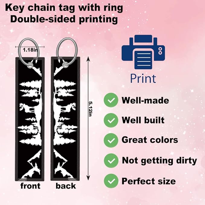2pcs Moose Forest Mountains License Plate Frame for Women,Mountain Landscape car Decorative tag Frames Girly, Natural Forest License Plate Cover Holder for Vehicle with Double Sided car Keychain tag