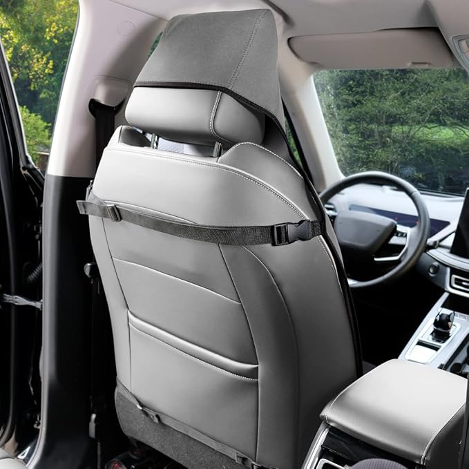 Waterproof Seat Cover, 2pcs Upgraded Sweat Carseat Protector, Perfect for Universal Anti-Slip Car Truck SUV Seat, Ideal for Surfing Yoga Gym Workout, Grey