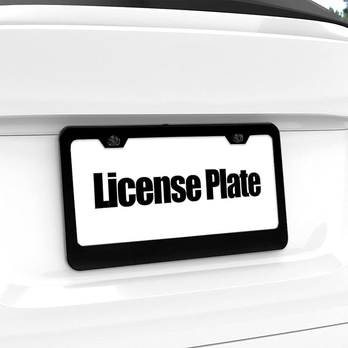 Personalized License Plate Frames, Custom License Plate Frames with Text Logo Image,Customized Aluminum Metal Car Tag Holder Funny Gifts for Women Men, 2 Holes