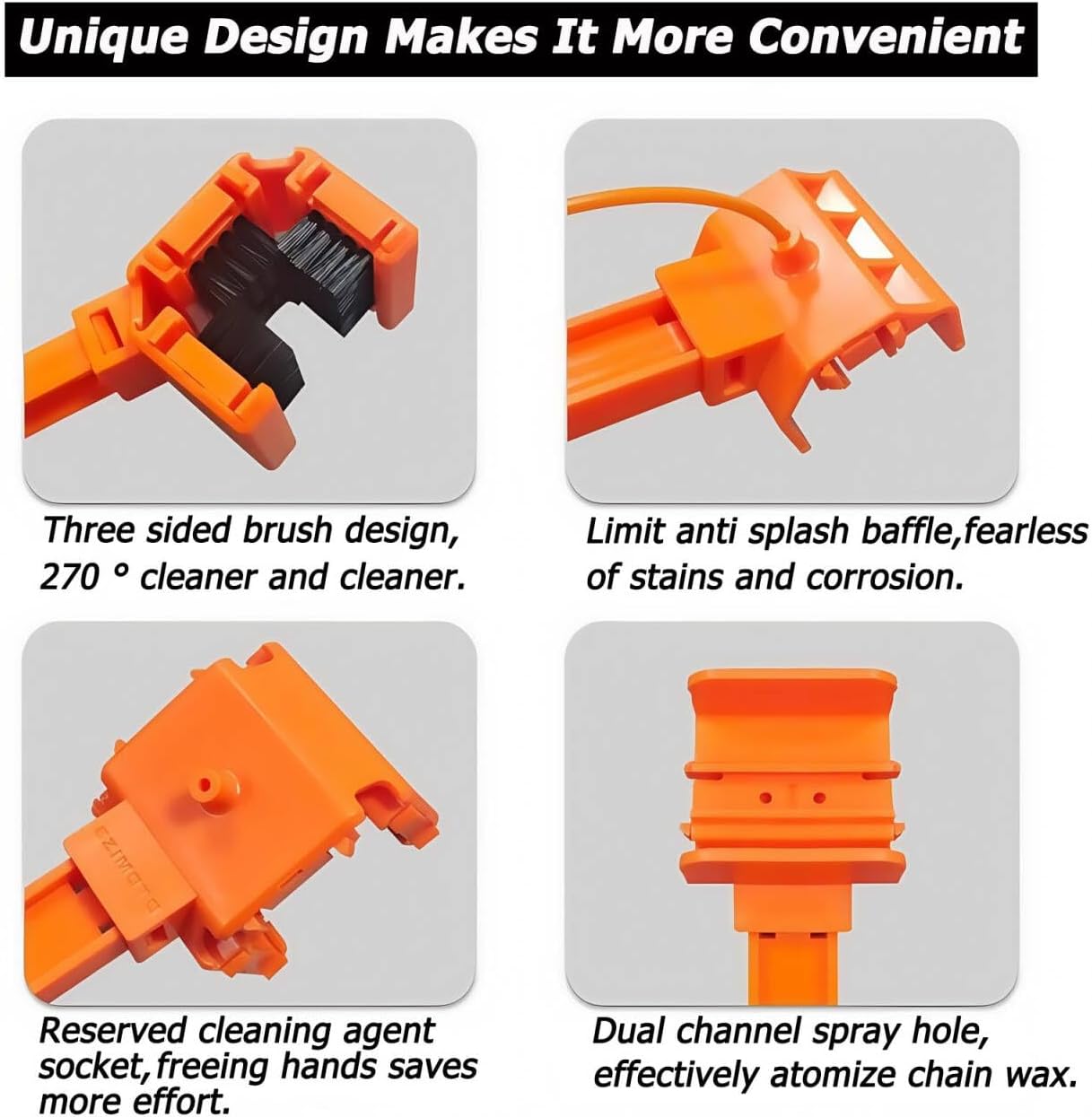Motorcycle Chain Cleaning Kit - Bike Chain Cleaner - Motorcycle Chain Brush- Motorcycle Chain Lube and Cleaner Kit for Sizes 428, 520, 525, 530 Chains