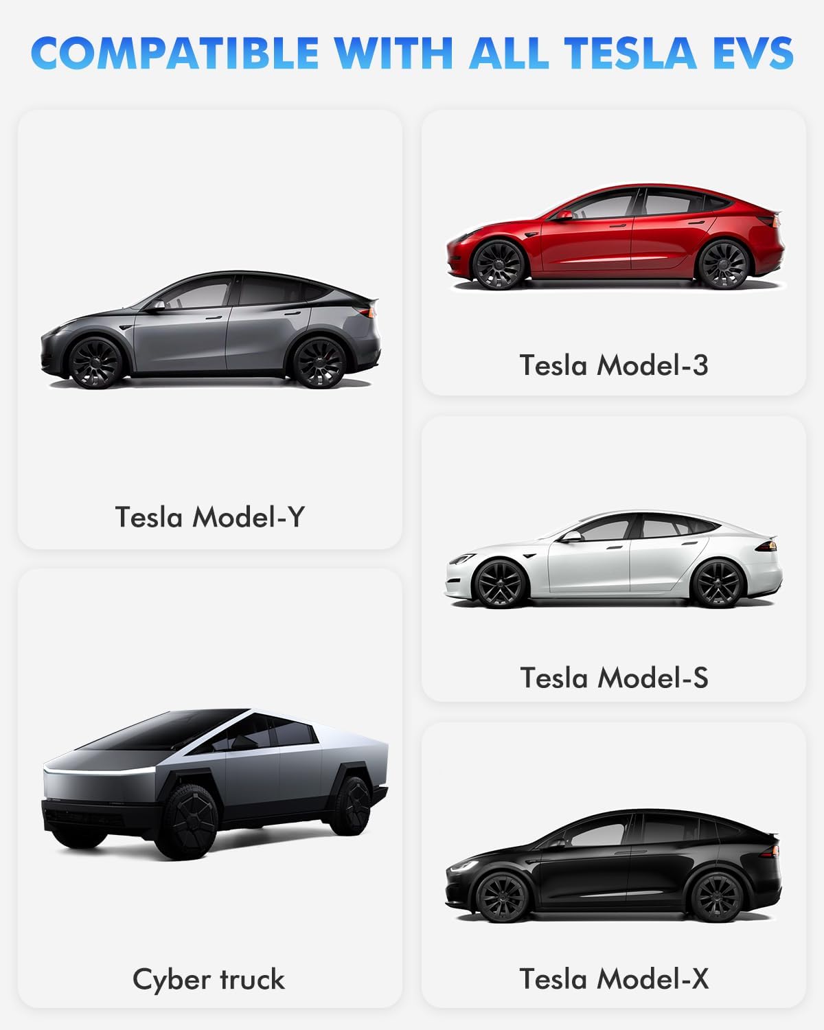 EV Charger Extension Cable for Tesla Charger, 50Amp 21ft Max 240V 12kW with NACS Plug, EV Extension Cord for Level 1/2 Tesla Mobile Charger/Wall Connector, Extension Cord for ModelY/X/3/S/Cyber-truck