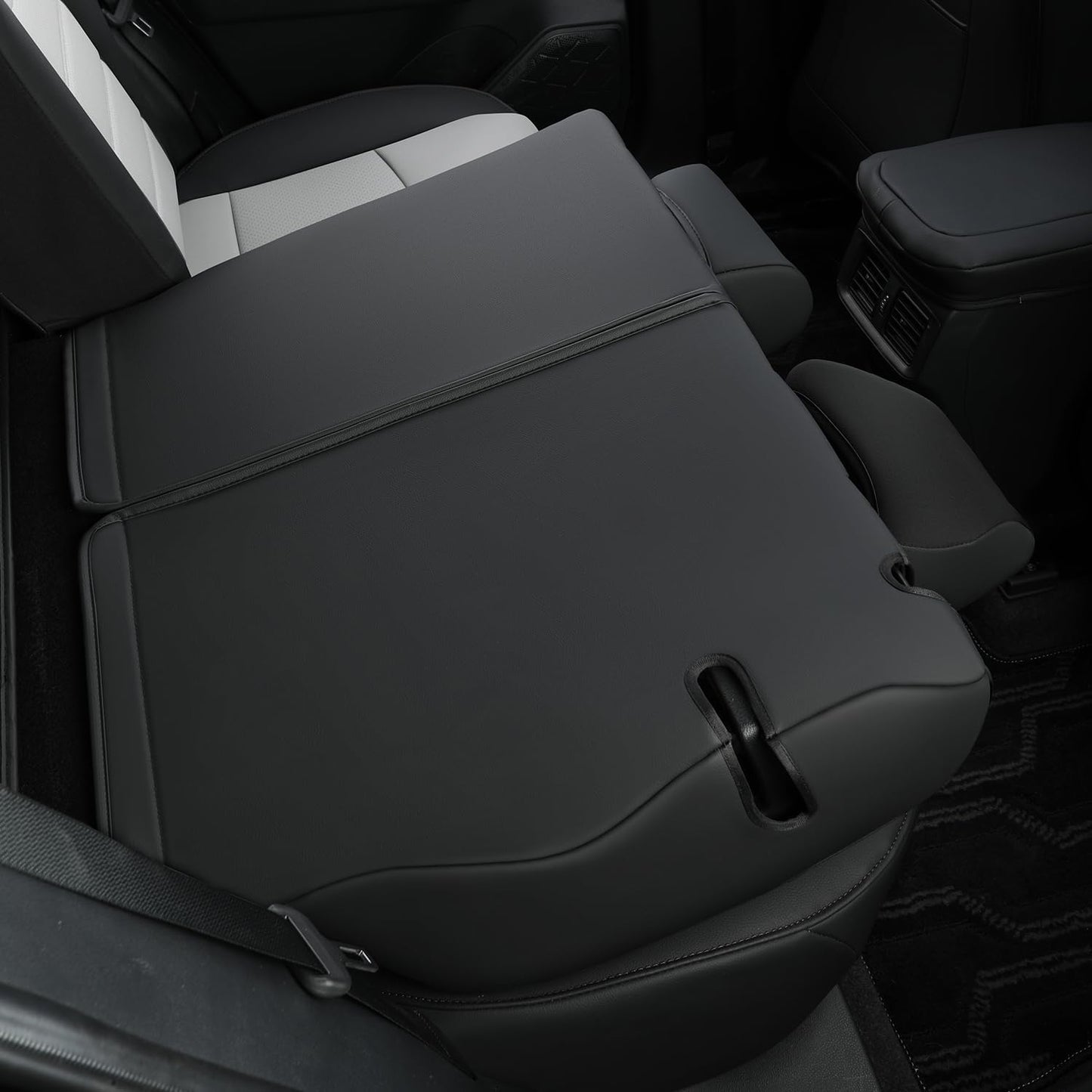 RISINGSTAR Rav4 Hybrid Seat Covers, fit 2019-2025 Toyota Rav4 Hybrid LE,XLE,Woodland Edition,XLE Premium,Limited, Not for XSE/SE/Plug-in(Black&Gray)