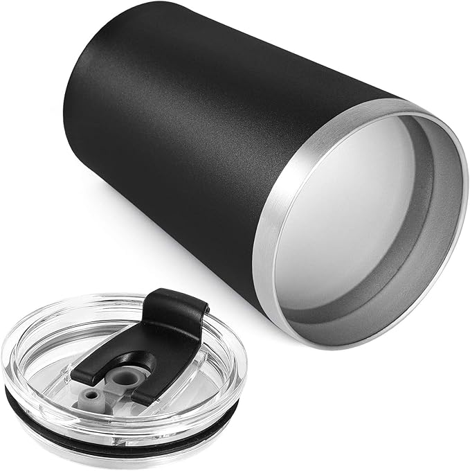 VEGOND 12oz Tumbler Stainless Steel Tumbler bulk Vacuum Insulated Double Wall Travel Tumbler with Lid and Straw Reusable Tumbler, Black 12 Pack
