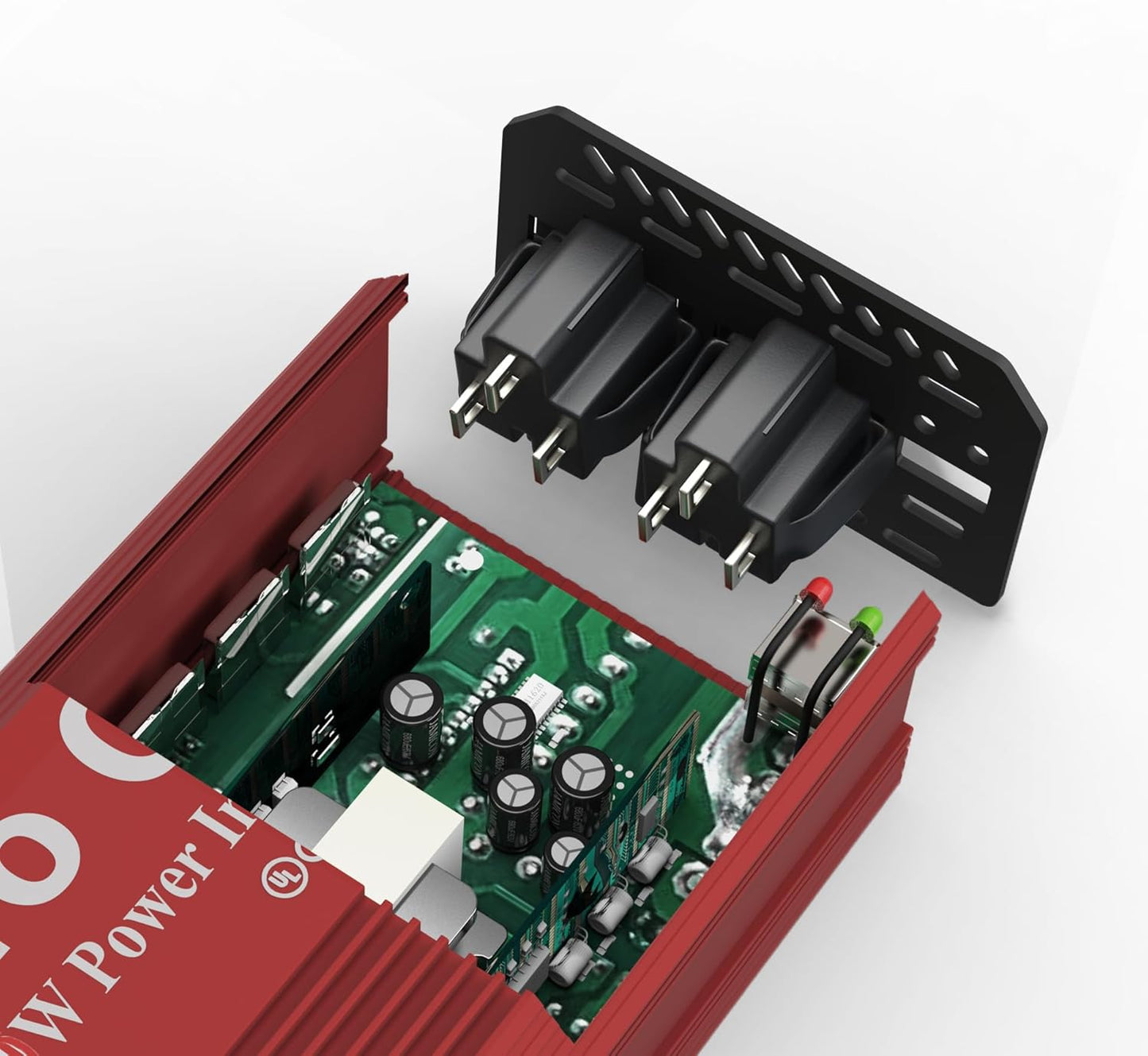 Pro Chaser 400W Vehicle Power Inverter - 12V DC to 110V AC Car Converter, Dual AC Outlets, USB-A QC 18W & USB-C PD 65W Ports, Road Trip Charging Companion with Replaceable in-Line Fuse