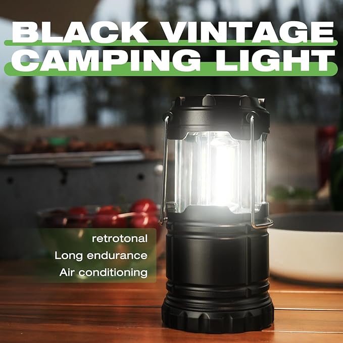 Lantern Collapsible Camping Light, Battery Operated Lanterns LED Super Bright for Power Outages Indoor Emergency Outdoor Camping Hiking Kit (LED-4)