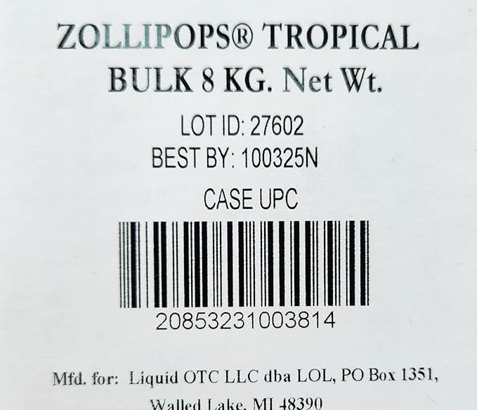 Zollipops Clean Teeth Lollipops, AntiCavity Sugar-Free Candy for a Healthy Smile - Great for Kids, Diabetics and Keto Diet, Natural Tropical Assorted Flavor, 17.64 lbs Bulk