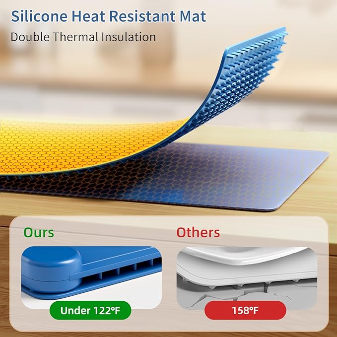 Food Warming Mat,Upgrade Graphene Fast Full-Surface Heating Mat, Electric Warming Tray with 6 Temperature and 6HoursTimer, Portable Rollable Food Warmer Perfect For Parties Buffet and Home Dinners