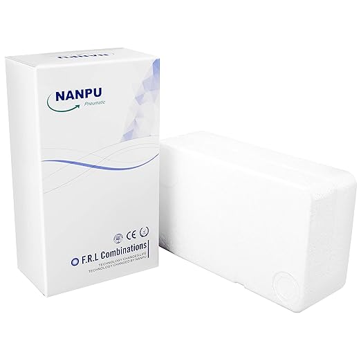 NANPU 3/8" NPT Air Drying System - 5 Micron Particulate Filter, 0.01 Micron Coalescing Filter, Air Pressure Regulator Combo - Semi-Auto Drain, Poly Bowl w/Metal Gauge