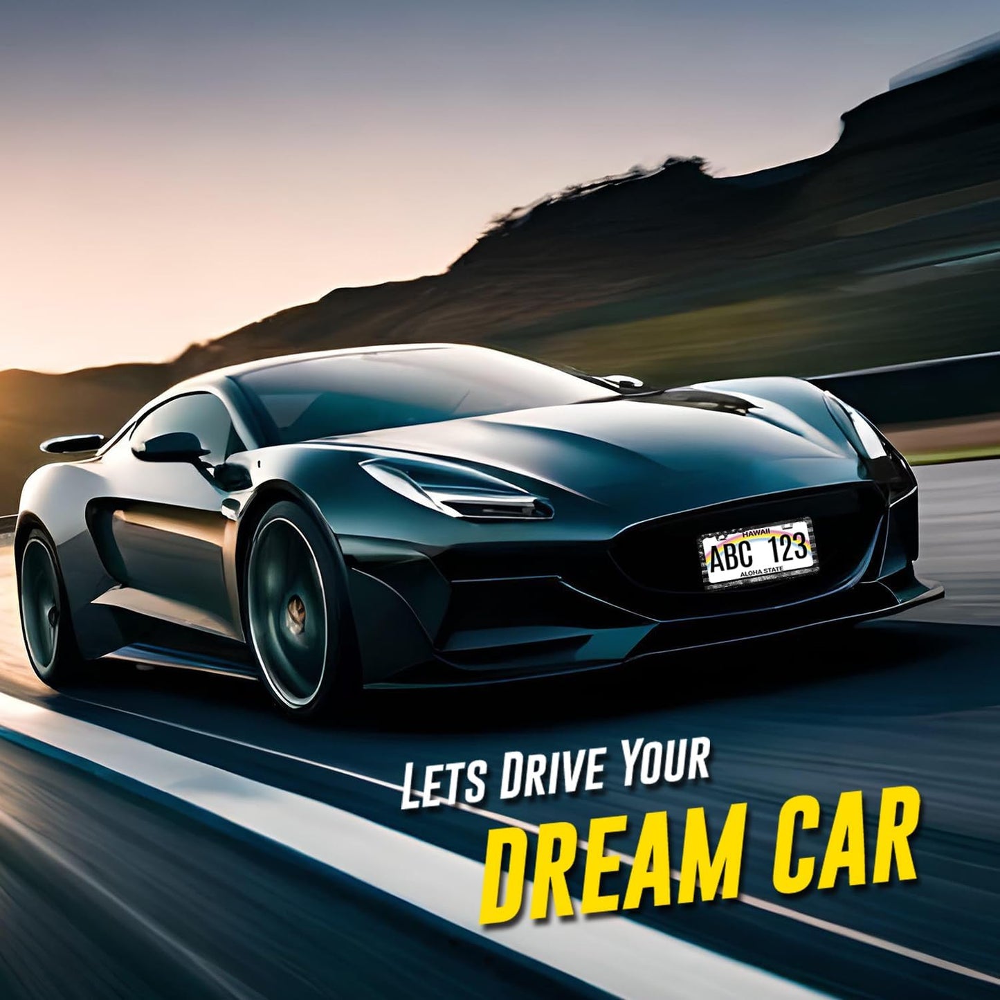 Vintage Black Grey American Flag License Plate Frame Patriotic License Plate Holder Stainless Steel Funny License Plate for USA Canada 6.3" X 12.3" with 2 Holes and Screws