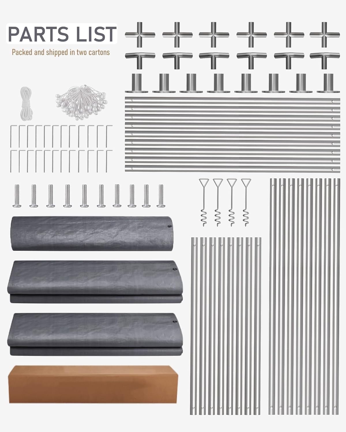 12 x 20ft Heavy-Duty Carport Canopy with Roll-Up Windows & DoorsThickened Wind Ropes, Ground Nails, Portable Car Tent Garage for Cars, Trucks, Boats, 180G Durable Tarp Cover,White