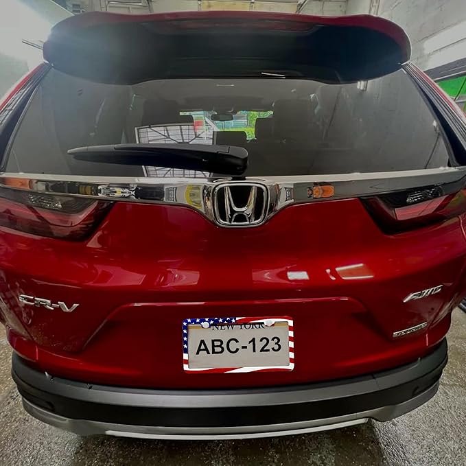 2 Packs License Plate Frame American Flag Printed Aluminum Metal Licence Plate Holder for Car Universal Fit for Men Women