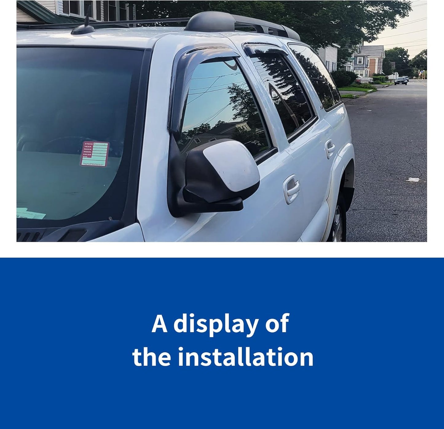 4pc Sun Rain Guards Window Visor Wind Deflector Compatible with Nissan Versa Hatchback 07-12/Sedan 07-11 Smoke 94009