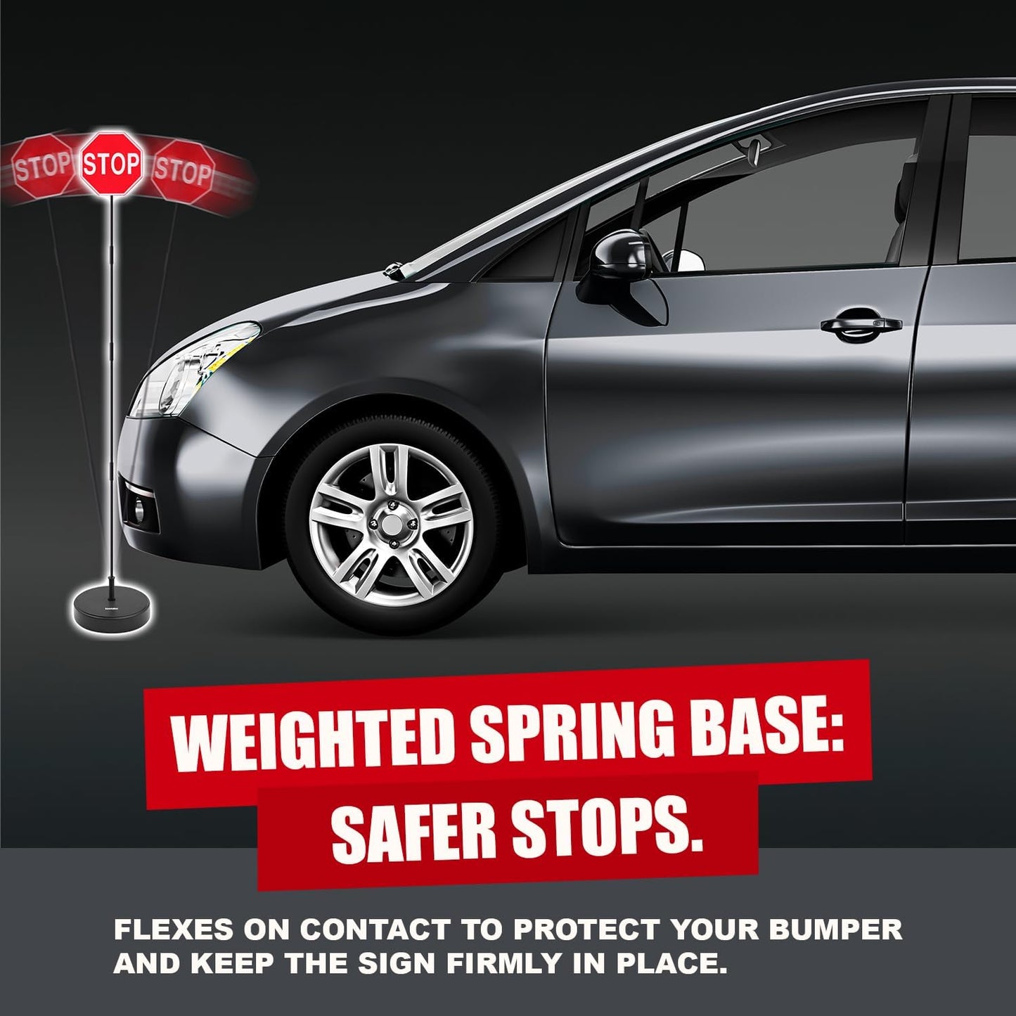 Securityman Garage Stop Sign Parking Aid (2 Pack) | Garage Stoppers for Your Vehicle - Easy Car Marker Sensor Indicator Assist Guide