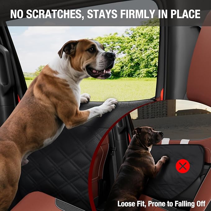 Dog Car Door Protector ??20% Larger Design for Trucks & Large SUVs, Thickened Waterproof Door Panel Covers, Protects Doors from Dog Scratching