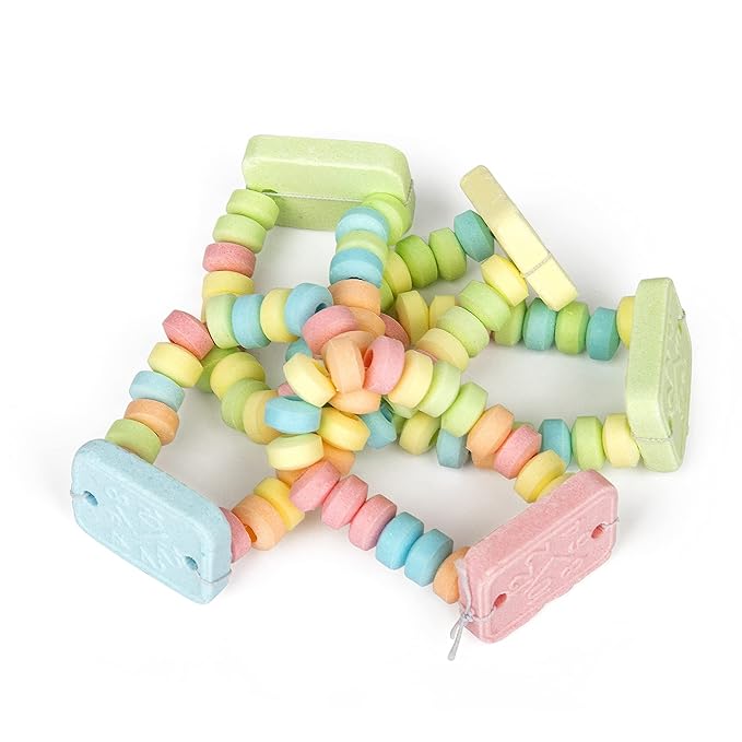 50 Candy Bracelet Watches Individually Wrapped, Taste Nostalgia with our Playful and Delicious Candy Jewelry, Perfect for Party Favors, Goody Bags and Birthdays, by 4YoreElves, Pack of 50 x 0.42oz
