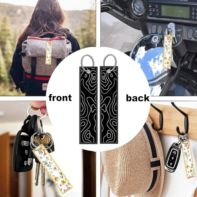 2pcs Topography Map License Plate Frame for Women Men, Discovery car Decorative tag Frames Girly, Topographic License Plate Cover Holder for Vehicle with Double Sided car Keychain tag