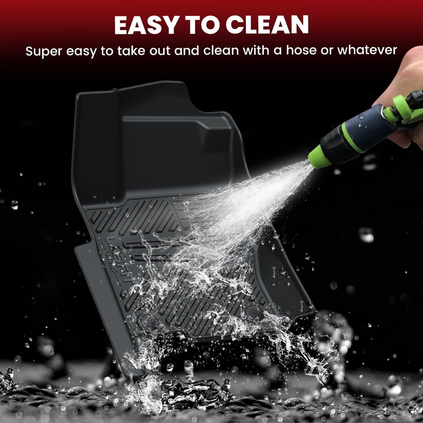 LASFIT Floor Mats Fit for Mercedes Benz GLS 2017-2019 350d / 450/550 / 63 AMG, GL 2013-2016 350/450 / 550/63 AMG, All Weather TPE Floor Liners for GLS 2013-2019 Car Mats, 1st & 2nd & 3rd Row