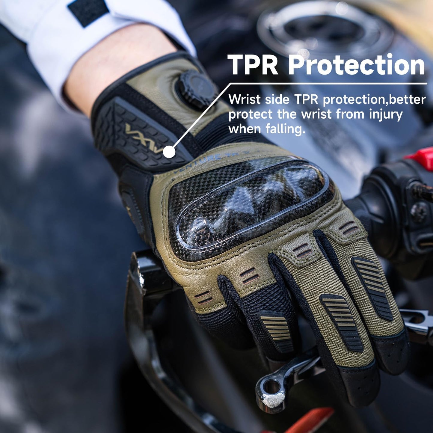 VXW High Protection Motorcycle Gloves for Men - Gel Palm Sliders& Joints Protection Design, High-Speed Sports Gear for MTB/ATV/BMX/Motocross/Racing/Dirt Bike Gear