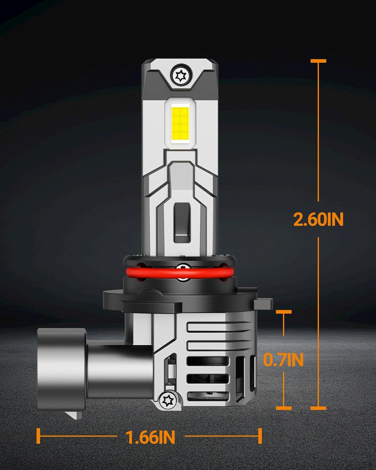 SEALIGHT 9005 9006 Bulb, 60000LM 6500K with Cooling Fan, 1:1 Design Fog Light Bulb, 60000+ Hours Lifspan, 3-MIN Plug-N-Play, Pack of 4