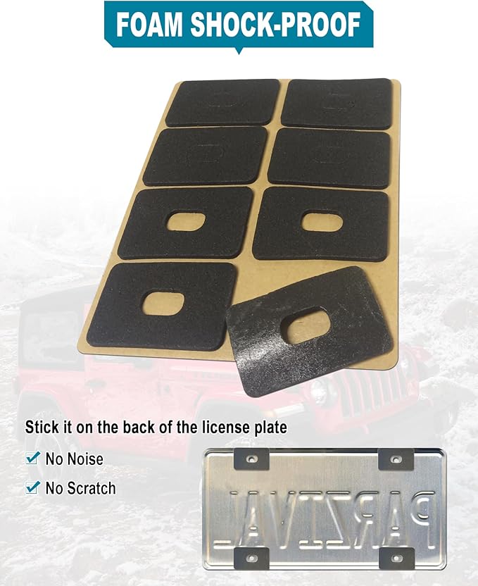 Mountain License Plate Frames- White on Black 3D Mountain Raised, ABS Plastic Car Tag Holder | Includes Rust-Proof Screws, Caps & Free Vinyl Decal Sticker