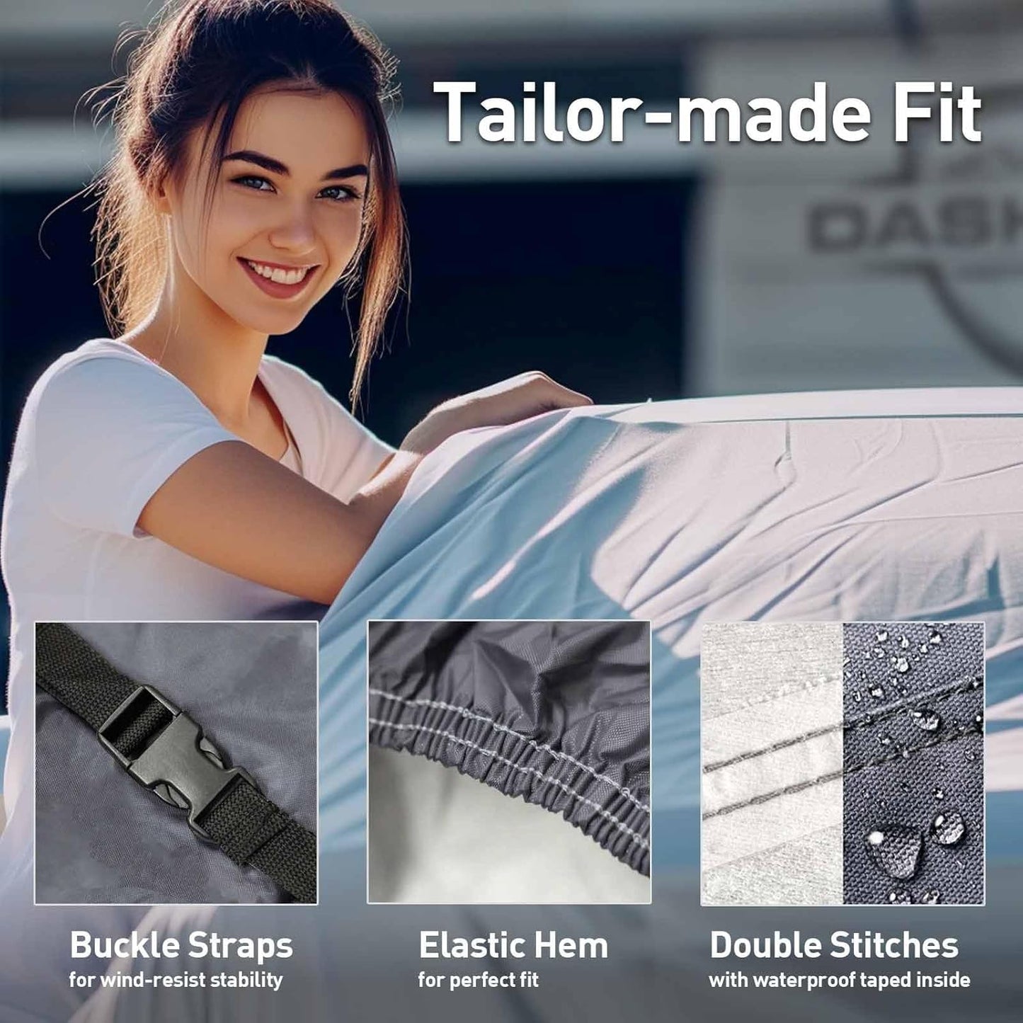 DaShield Ultimum Series Car Cover for Cadillac Series 60 Fleetwood 1953-1962 All Weather Protection Semi Custom Fit Dust, Sun, Snow, Rain Protection Indoor Outdoor