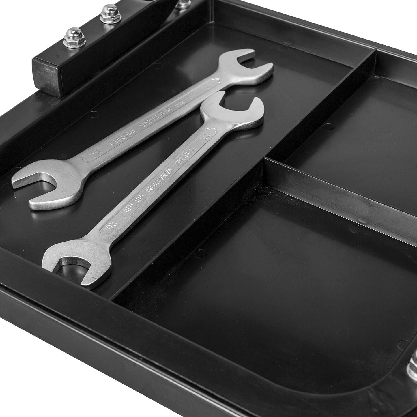 Torin ATR6300B-1 Rolling Creeper Garage/Shop Seat: Padded Mechanic Stool with Tool Tray Storage, Black