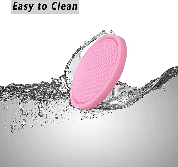 Car Cup Coaster, 4PCS Universal Auto Non-Slip Cup Holder Embedded in Ornaments Silicone Coaster, Car Interior Accessories Sets, Pink