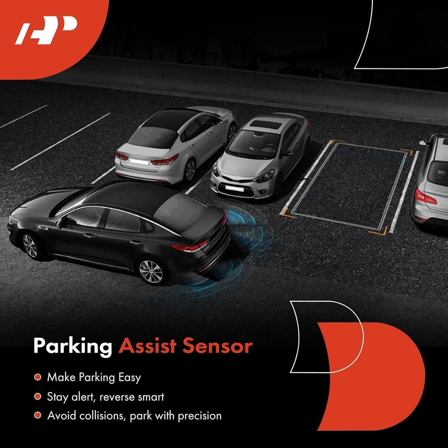 A-Premium Rear PDC Reverse Backup Parking Aid Assist Sensor Compatible with Ford and Lincoln Models - F-150 F150 2009-2014, Mark LT 2010-2014, Replace# 9L3Z-15K859-D