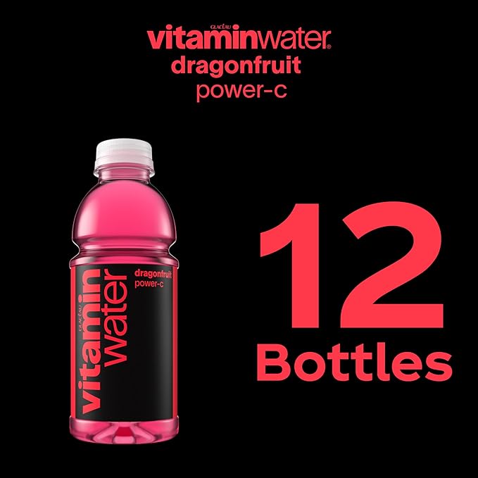 vitaminwater Power-C Dragonfruit Nutrient Enhanced Flavored Water Beverage, 20 fl oz Bottles, 12 Pack