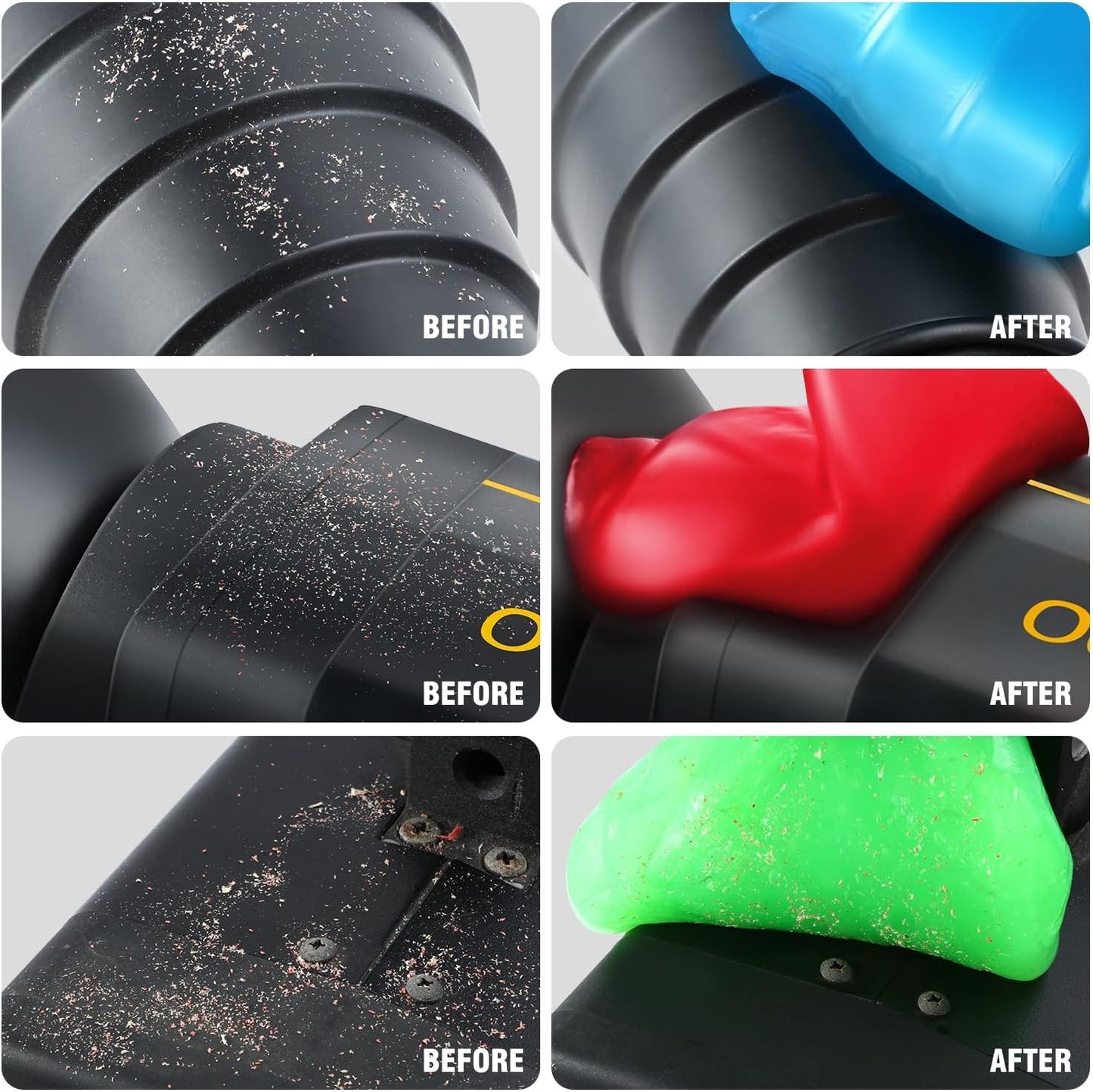 DNA MOTORING 3 Pack Car Cleaning Gels Auto Detailing Tools Cleaning Putty Car Interior Cleaner, Car Jelly Cleaner, Keyboard Cleaner, Car Cleaning Supplies Car Gifts for Men Women, TOOLS-00149