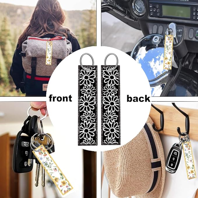 2pcs Vintage Black and White Daisy Floral License Plate Frame for Women, Minimalist Daisy Flower car Decorative tag Frames Girly, Aesthetic Black White Floral License Plate Cover Holder for Vehicle