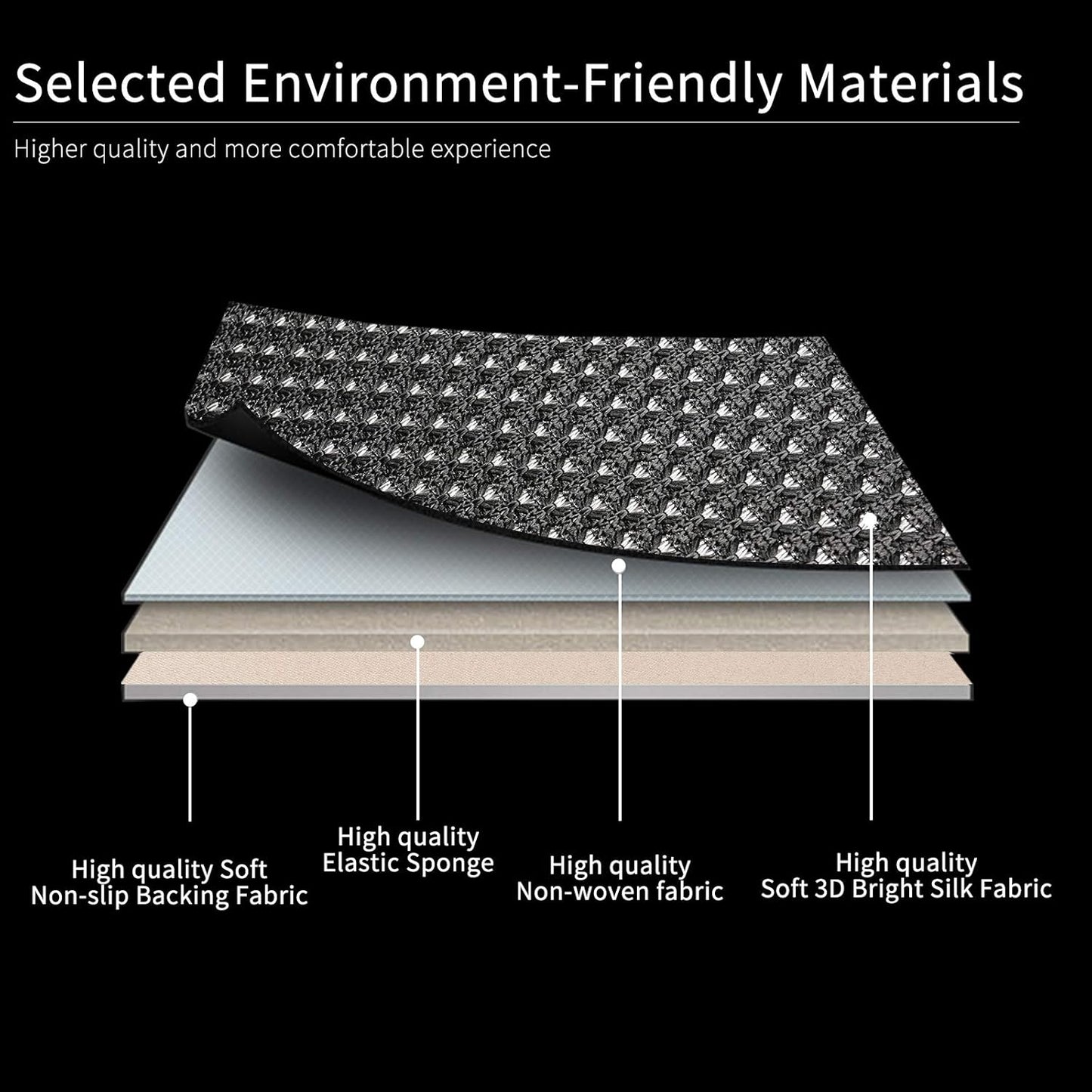 Auto Newer 2 PCS Breathable Universal Four Seasons Car Seat Covers,Luxury Car Seat Cushion,Protectors for Front Seat Bottoms,Compatible with 95% Vehicles, Fit for Cars Truck SUV or Vans(Black+Grey)